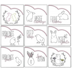 Stickserie - ITH Einsteckhüllen quadratisch Ostern